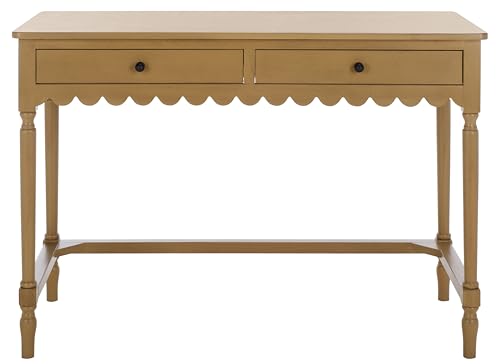 SAFAVIEH Furniture, Haven 2-Drawer Writing Desk, Desert Brown, Solid Wood, view 2