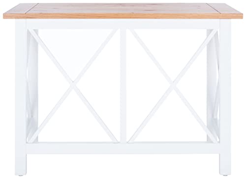 SAFAVIEH Home Collection Freyr Farmhouse Country Natural/White Desk, view 6