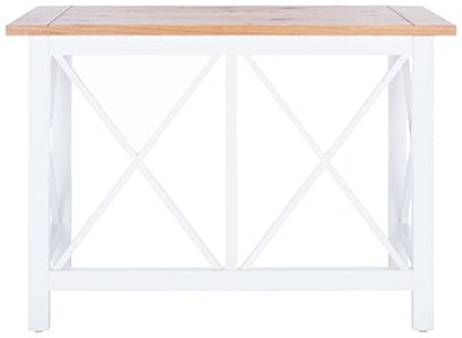 SAFAVIEH Home Collection Freyr Farmhouse Country Natural/White Desk, view 6