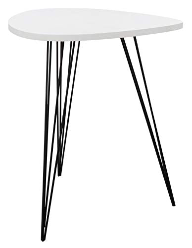 Safavieh Home Collection Wynton Mid-Century Modern White and Black End Table