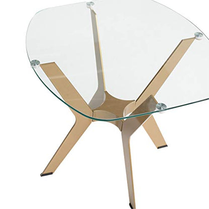 Gold Archtech end table, view 6