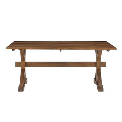 Windchime 71Inch Dining Table Solid Wood Walnut Finish Modern Kitchen Room Entertaining Home Furniture Quality Stylish Elegant Durable Refined Versatile Contemporary