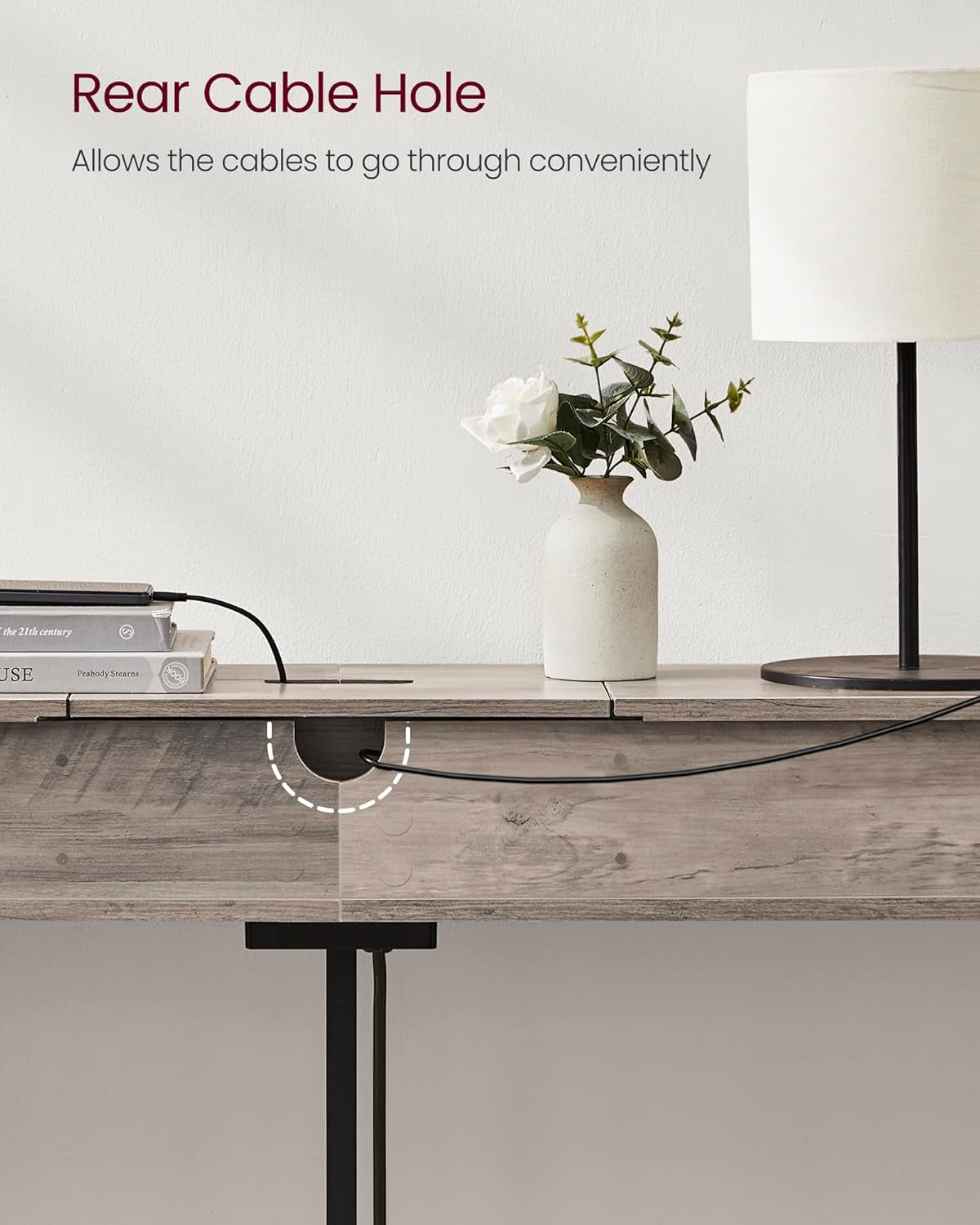 70.9-Inch Console Table with Outlet and Shelves, Sofa Table with Charging Station, behind Couch Table Skinny, Entryway Table for Hallway, Living Room, Charcoal Gray and Ink Black ULNT118B22