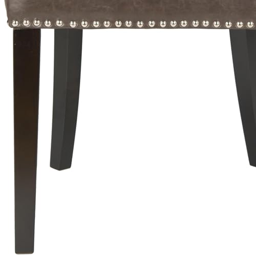 Safavieh Mercer Collection Sinclair Antique Brown Leather Ring Dining Chair (Set of 2)