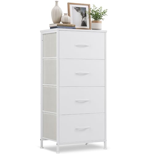 4 Drawers Dresser for Bedroom Fabric Storage Tower with Wooden Top, view 2