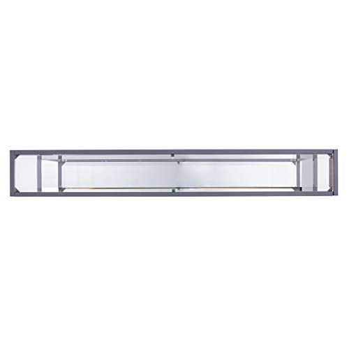 Bergen Narrow Console Table - Silver - Transitional Design, Metal and Glass - Ideal for Entryway, Living Room (CM3656)