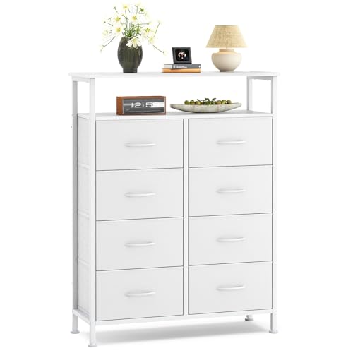 Tall 8 Drawer Dresser for Bedroom, Storage Chest of Drawers Cabinet, view 2