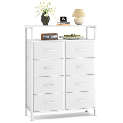 Tall 8 Drawer Dresser for Bedroom, Storage Chest of Drawers Cabinet, view 2