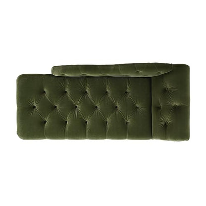 Jennifer Taylor Samuel Tufted Chaise Lounge (Olive Green Performance Velvet), view 7
