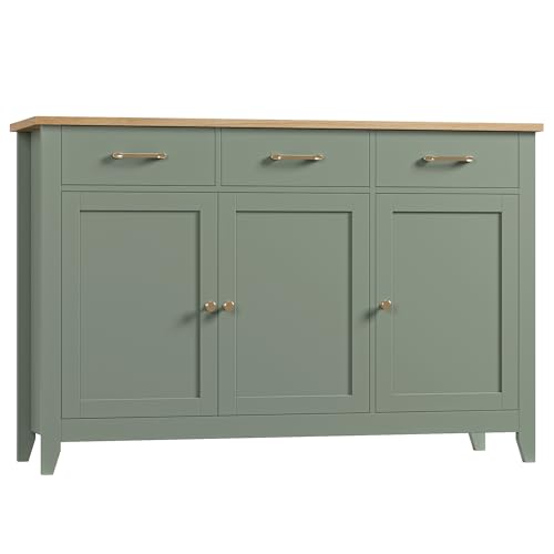 47" W Kitchen Buffet Sideboard Cabinet with Storage Drawers, Green, view 2