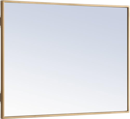 Monet 32" x 24" Rectangle Metal Frame Mirror in Black