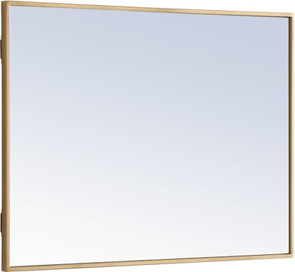 Monet 32" x 24" Rectangle Metal Frame Mirror in Black