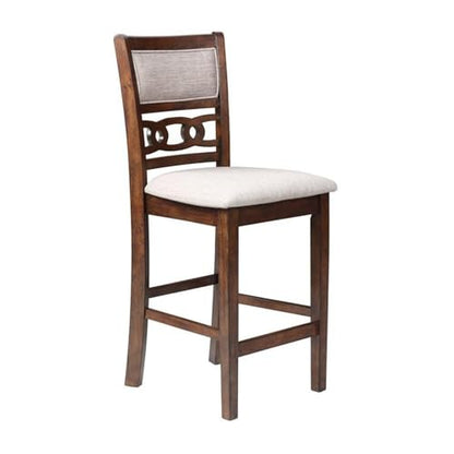 New Classic Furniture Gia 3-Piece Drop Leaf Counter Table Set with 2 Chairs, 42-Inch, Cherry