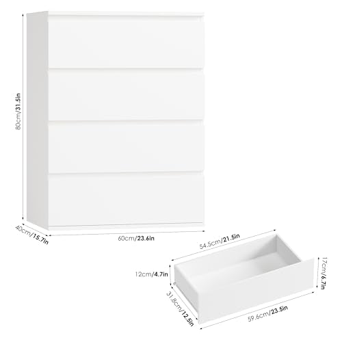 White Dresser, Dresser for Bedroom, Small Dresser Chest of Drawers, view 4