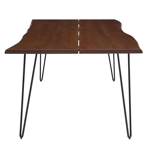 Ardor Dining Table 96 Inch Live Edge Acacia Wood Black Walnut Finish Modern Kitchen Room Entertaining Home Furniture Quality Stylish Elegant Durable Refined Versatile