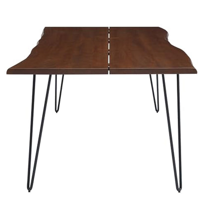 Ardor Dining Table 96 Inch Live Edge Acacia Wood Black Walnut Finish Modern Kitchen Room Entertaining Home Furniture Quality Stylish Elegant Durable Refined Versatile