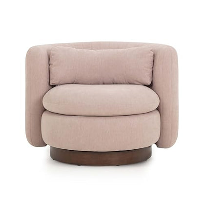 Tov Furniture Nura Blush Pink Chenille Swivel Accent Chair