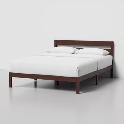 Classic Wood Platform Bed Frame with Headboard, Essential, Noise Free, view 5