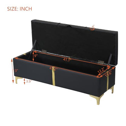 Upholstered Bedroom Furniture Set with Ottoman, Queen Upholstered Platform Bed with Hydraulic Storage System and Storage Ottoman, 2 Piece Bedroom Furniture Set Queen Size, Black