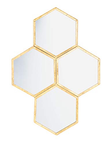 SAFAVIEH Home Collection Galen 17-inch Gold Honeycomb Octagon Mirror