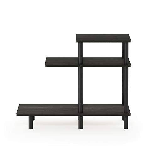 Turn-N-Tube 3-Tier Sofa Side Table, Espresso/Black, 31.5 in x 11.61 in x 25.63 in