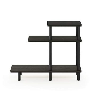 Turn-N-Tube 3-Tier Sofa Side Table, Espresso/Black, 31.5 in x 11.61 in x 25.63 in