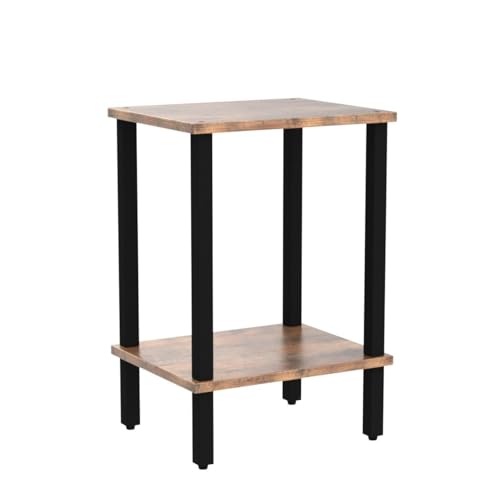 End Table, Set of 2, Side Table, Nightstand, 2-Tier Storage Shelf, Sofa Table for Small Space, Living Room, Bed Room TB01BB035