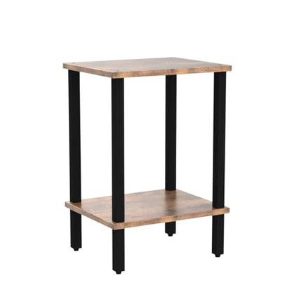 End Table, Set of 2, Side Table, Nightstand, 2-Tier Storage Shelf, Sofa Table for Small Space, Living Room, Bed Room TB01BB035