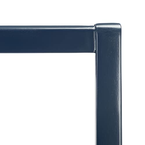 SAFAVIEH Furniture - Cove Navy & Gold 2-Drawer Accent Table Nightstand with Open Shelf, Modern Glam Bedroom Living Room Storage Furniture, 19"W x 15"D x 24"H (ACC6602A)