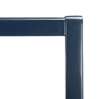 SAFAVIEH Furniture - Cove Navy & Gold 2-Drawer Accent Table Nightstand with Open Shelf, Modern Glam Bedroom Living Room Storage Furniture, 19"W x 15"D x 24"H (ACC6602A)
