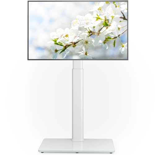 Universal Floor TV Stand with Mount 70 Degree Swivel 9 Level Height Adjustable, view 2