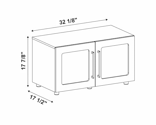 32 Inch Modular Sideboard Storage Cabinet with Soft-Close Doors, view 4