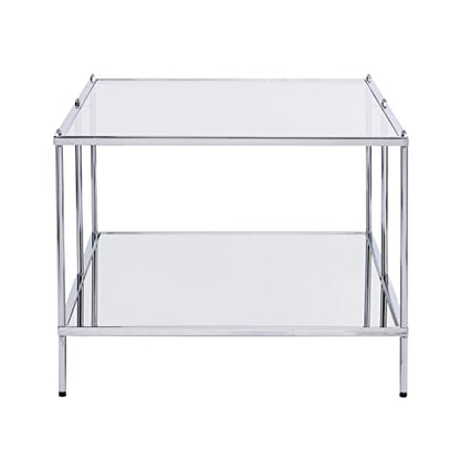 Knox Glam Mirrored Cocktail Table - Chrome - Transitional Design - Ideal for Living Room, Family Room (CK5000)