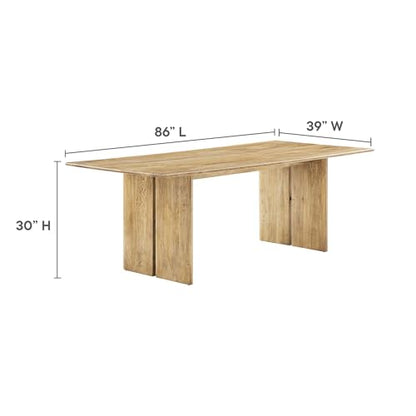 Amistad 86Inch Dining Table Solid Wood Oak Finish Modern Kitchen Room Entertaining Home Furniture Quality Stylish Elegant Durable Refined Versatile Contemporary