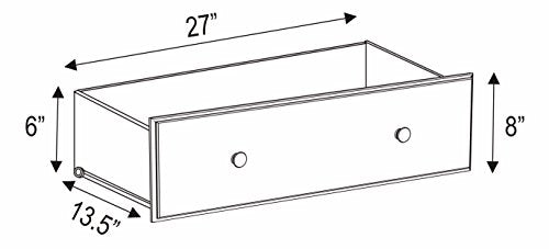 100% Solid Wood 5-Drawer Chest, Mocha. Requires Assembly, view 4