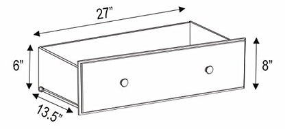 100% Solid Wood 5-Drawer Chest, Mocha. Requires Assembly, view 4