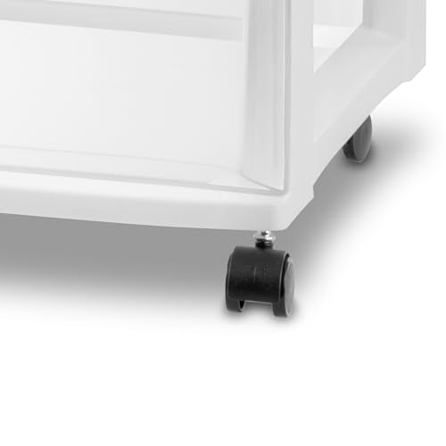 Wide 3-Drawer Cart with Wheels for Bedroom and Dresser, 2-Pack, view 8