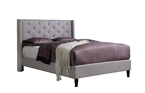 HomeLife Platform Bed, Queen 2019, Light Grey