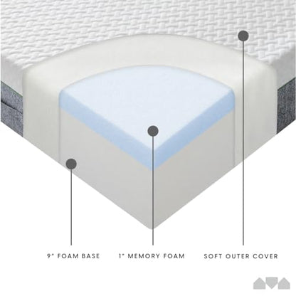 10-Inch Memory Foam Queen Size Mattress, Pressure-Relieving, view 5