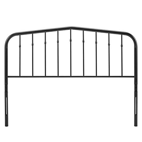 Lennon Modern Farmhouse Metal Full Headboard in Black