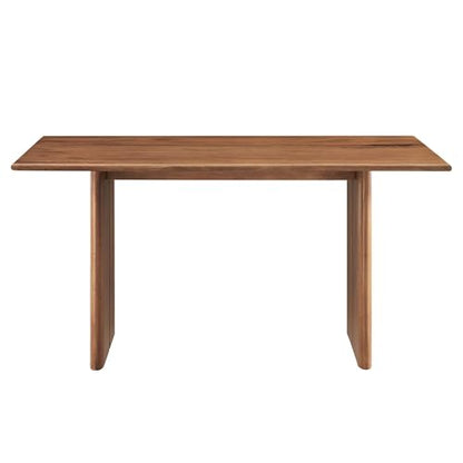 Amistad 60Inch Dining Table Solid Wood Walnut Finish Modern Kitchen Room Entertaining Home Furniture Quality Stylish Elegant Durable Refined Versatile Contemporary