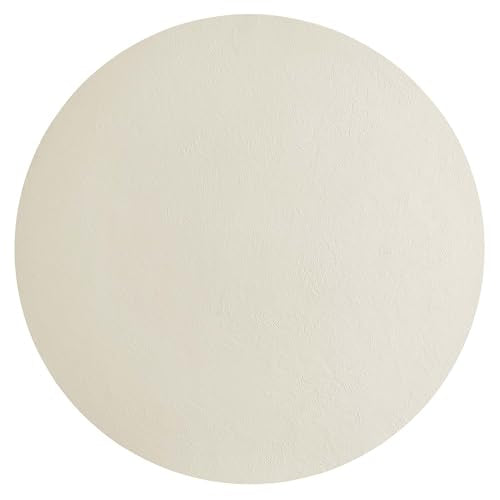 Caspian 40Inch Round Dining Table Industrial Concrete White Finish Modern Kitchen Room Entertaining Home Furniture Quality Stylish Elegant Durable Refined Versatile