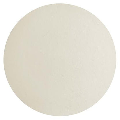 Caspian 40Inch Round Dining Table Industrial Concrete White Finish Modern Kitchen Room Entertaining Home Furniture Quality Stylish Elegant Durable Refined Versatile