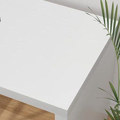 White L Shaped Desk with Drawers Shelves, Corner Home Office Desk L Shape with Storage Cabinet, Large Wood Computer Desk for PC Executive Work Writing Study, Modern Living Room Bedroom Table,60 In