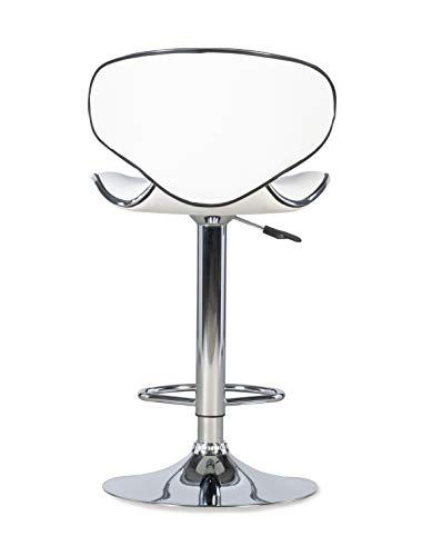 Powell Furniture Adjustable Barstool, White