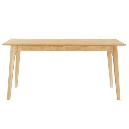 Juxtapose 63Inch Dining Table Solid Wood Oak Finish Modern Kitchen Room Entertaining Home Furniture Quality Stylish Elegant Durable Refined Versatile Contemporary