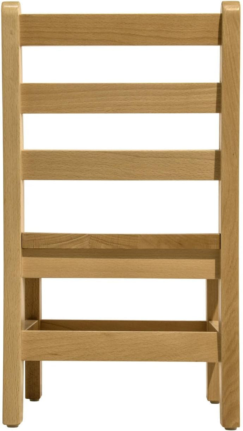 Kids Wooden Chair Set, Fully Assembled Youth Ladderback Wood Chairs for Children, 12" Seat Height for Ages 6-8 (Set of Two)