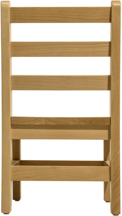 Kids Wooden Chair Set, Fully Assembled Youth Ladderback Wood Chairs for Children, 12" Seat Height for Ages 6-8 (Set of Two)