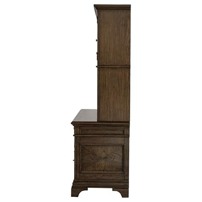 Coaster Hartshill 66-inch Credenza Desk with Hutch, Burnished Oak 881283, view 7