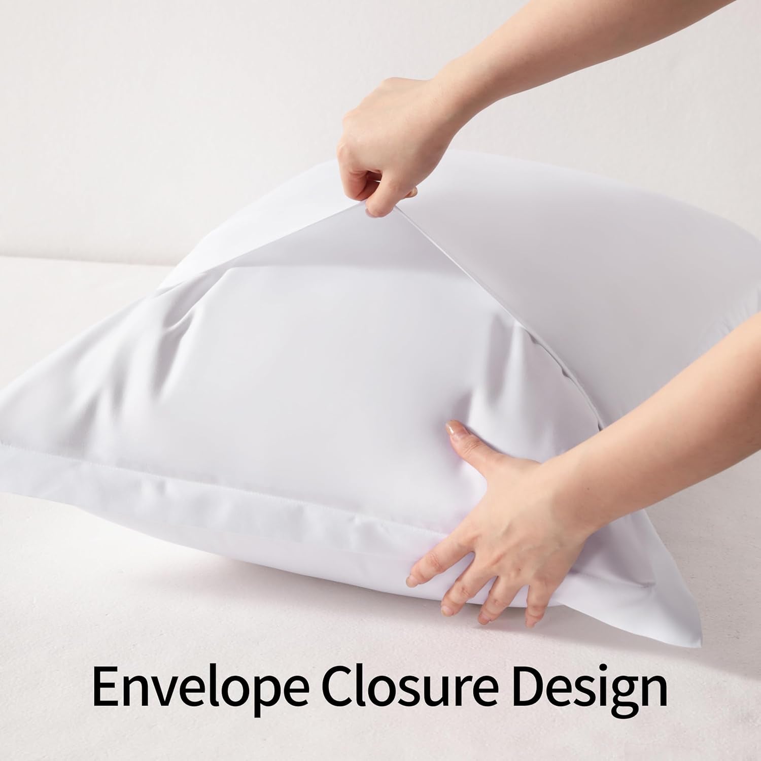 King Pillow Shams - 2 Pack Brushed Microfiber 20X36 Sham Covers - Super Soft and Cozy, Wrinkle, Fade, Stain Resistant 20X36 Inches Oxford Pillowcases, White